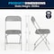 Flash Furniture Hercules Series Plastic Folding Chair Grey - 6 LB Weight Capacity Comfortable Event Chair-Lightweight Folding Chair, PK6 6-LE-L-3-GREY-GG - alternate 4